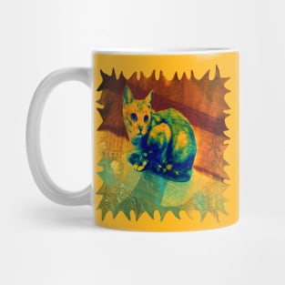 The Cat in the Talavera Tile Mug